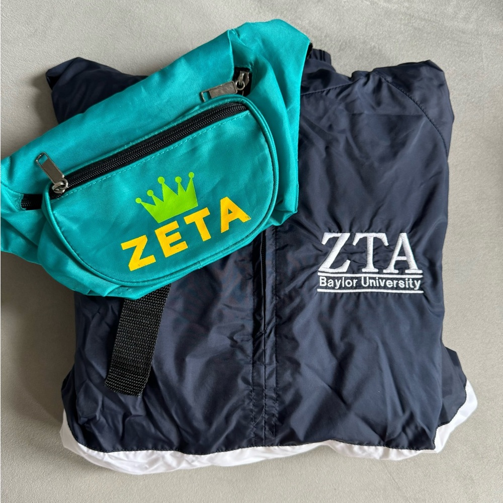 ZTA rain jacket and belt bag bundle